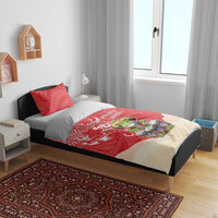 Puerto Rico Bedding Set Coqui Frog With Polynesian Pattern - Polynesian Pride