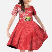 Personalized Puerto Rico Family Matching Off Shoulder Maxi Dress and Hawaiian Shirt Coqui Frog With Polynesian Pattern - Polynesian Pride