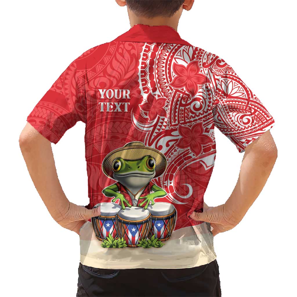 Personalized Puerto Rico Hawaiian Shirt Coqui Frog With Polynesian Pattern - Polynesian Pride