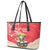 Puerto Rico Leather Tote Bag Coqui Frog With Polynesian Pattern - Polynesian Pride