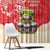 Puerto Rico Window Curtain Coqui Frog With Polynesian Pattern - Polynesian Pride