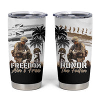 Hawaii Veterans Day Tumbler Cup Honor The Fallen Flag Grunge Style