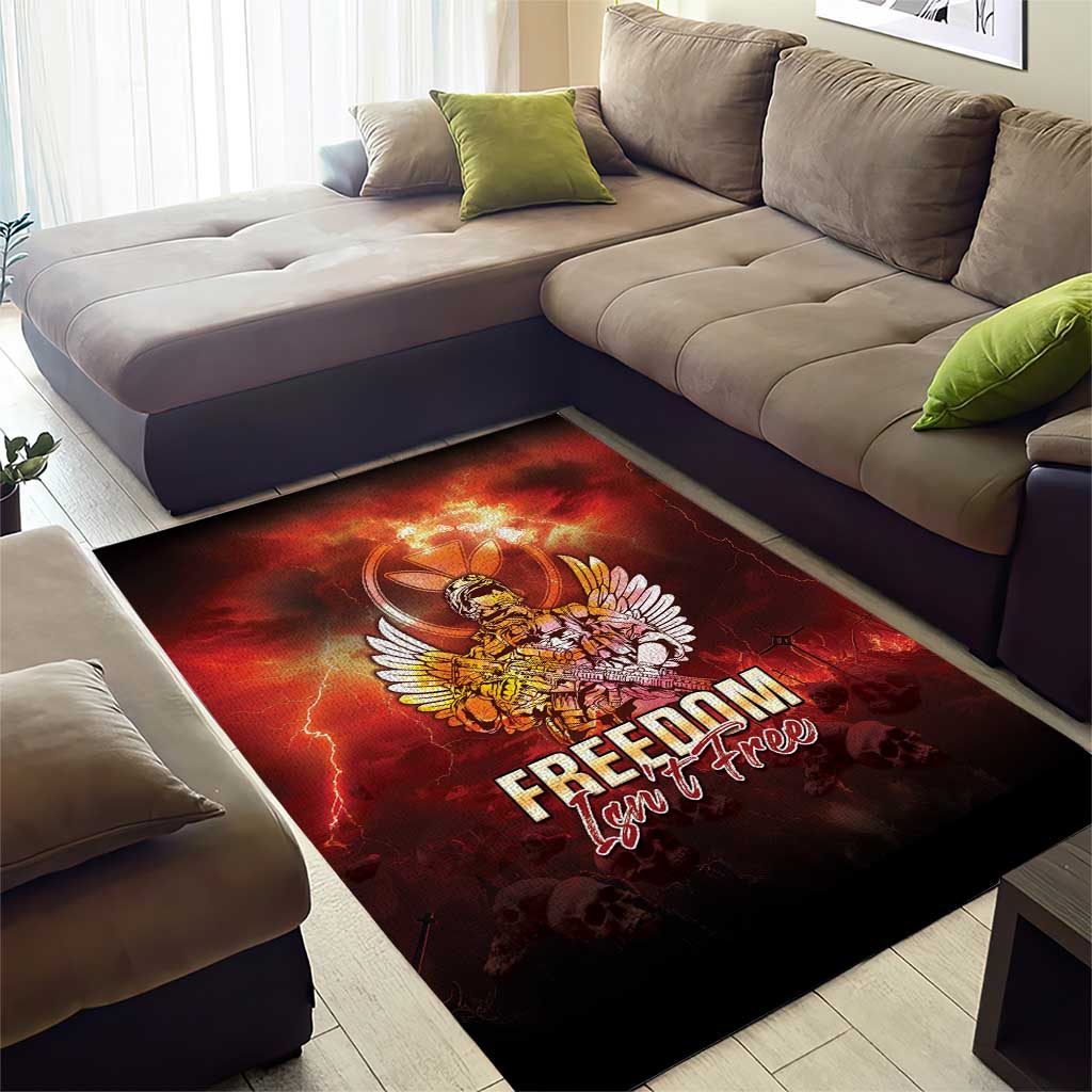 Hawaii Veterans Day Area Rug May We Never Forget Freedom Isn't Free