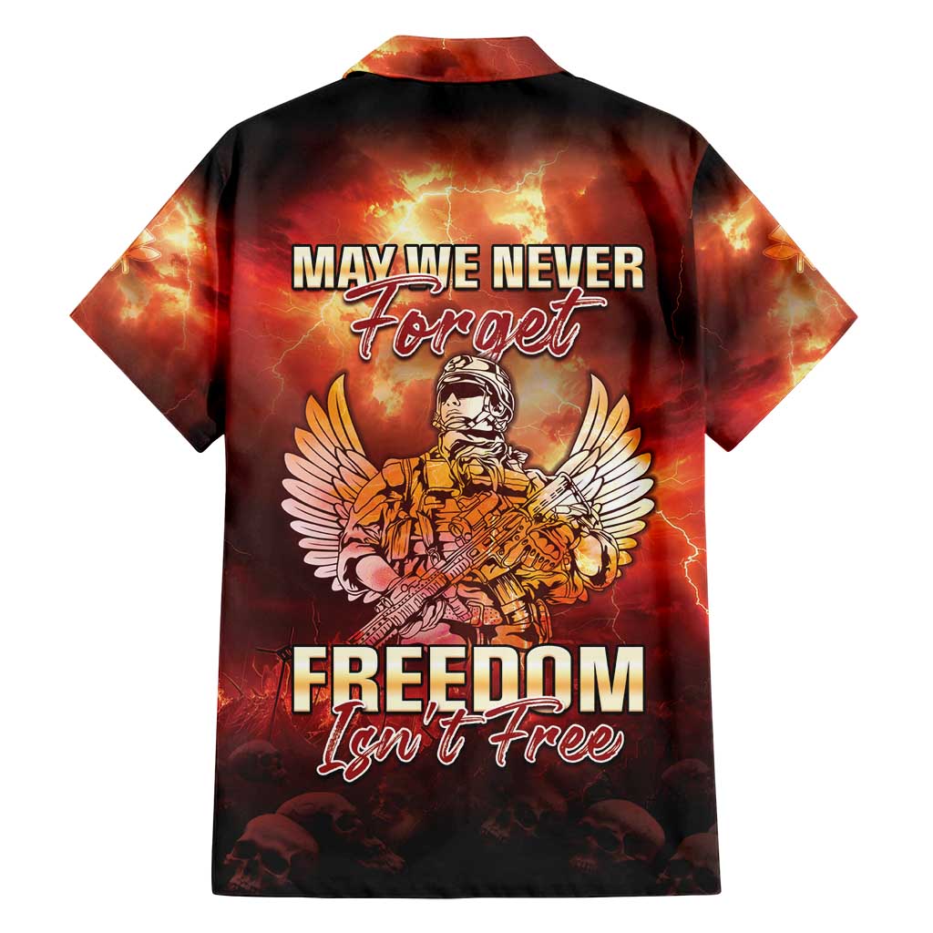Hawaii Veterans Day Family Matching Long Sleeve Bodycon Dress and Hawaiian Shirt May We Never Forget Freedom Isn't Free LT05 - Polynesian Pride