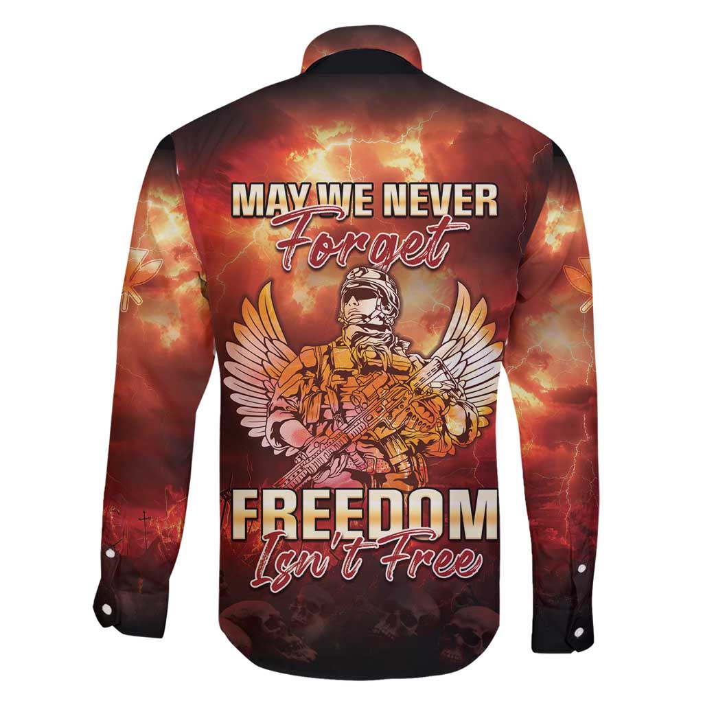 Hawaii Veterans Day Family Matching Off Shoulder Maxi Dress and Hawaiian Shirt May We Never Forget Freedom Isn't Free LT05 - Polynesian Pride