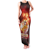 Hawaii Veterans Day Family Matching Tank Maxi Dress and Hawaiian Shirt May We Never Forget Freedom Isn't Free LT05 Mom's Dress Red - Polynesian Pride