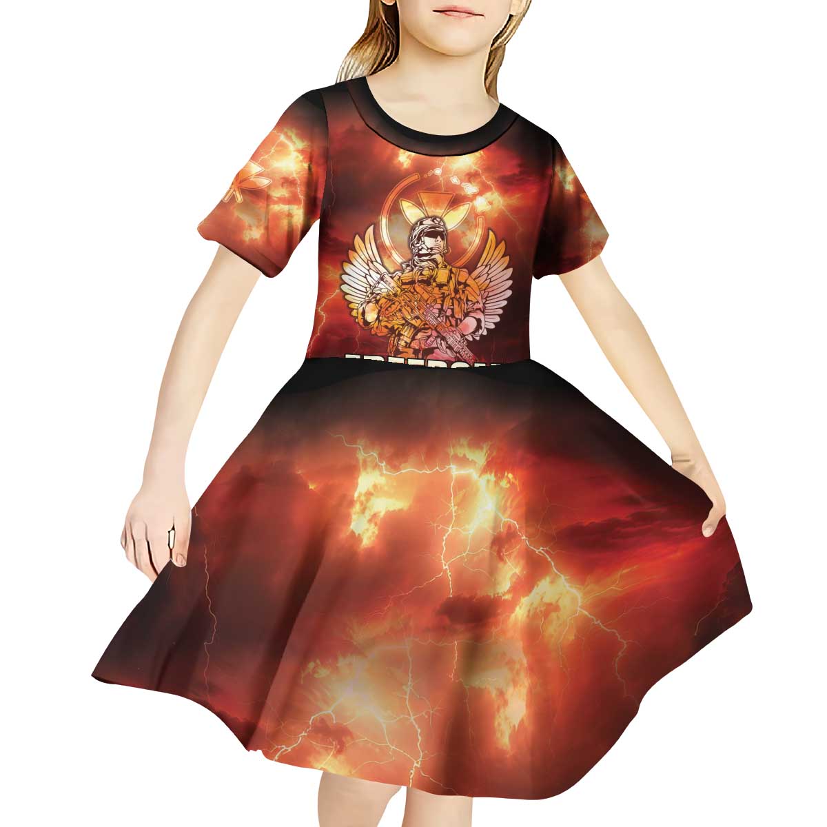 Hawaii Veterans Day Kid Short Sleeve Dress May We Never Forget Freedom Isn't Free LT05 - Polynesian Pride