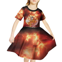 Hawaii Veterans Day Kid Short Sleeve Dress May We Never Forget Freedom Isn't Free LT05 - Polynesian Pride