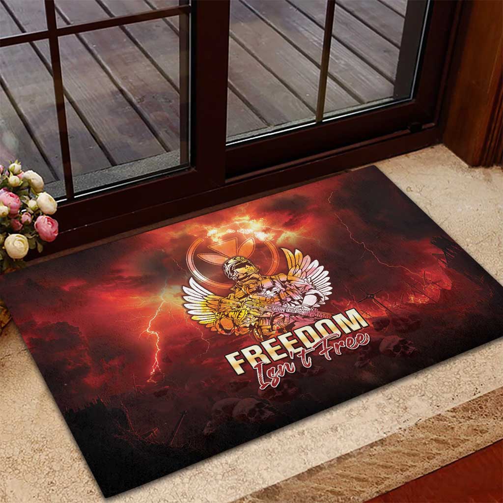 Hawaii Veterans Day Rubber Doormat May We Never Forget Freedom Isn't Free