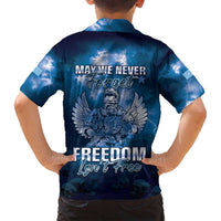 Federated States of Micronesia Veterans Day Family Matching Off Shoulder Maxi Dress and Hawaiian Shirt May We Never Forget Freedom Isn't Free LT05 - Polynesian Pride