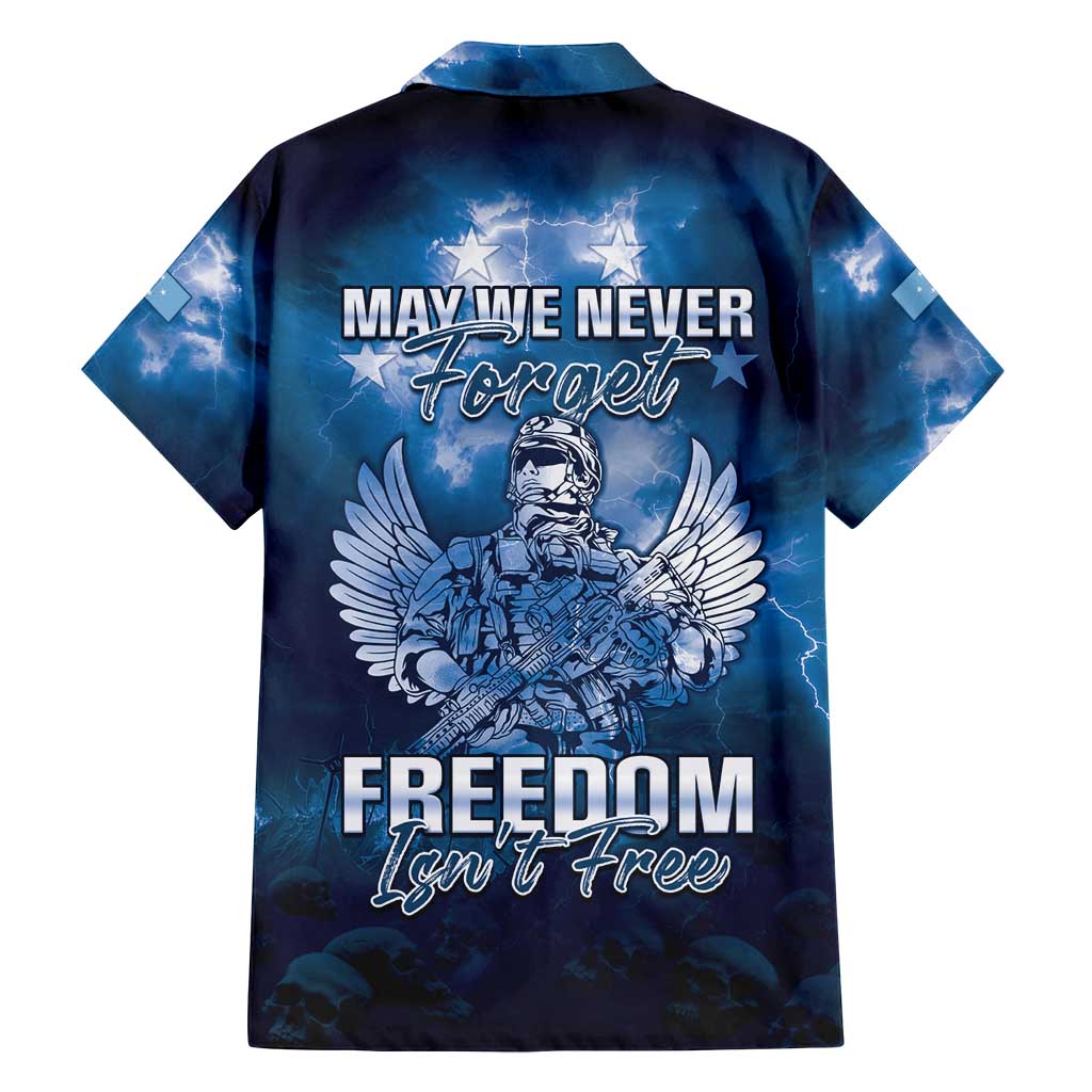 Federated States of Micronesia Veterans Day Family Matching Puletasi and Hawaiian Shirt May We Never Forget Freedom Isn't Free LT05 - Polynesian Pride