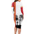 French Polynesia Armistice Day Long Sleeve Bodycon Dress Lest We Forget Flag Style