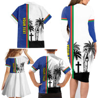 New Caledonia Armistice Day Family Matching Long Sleeve Bodycon Dress and Hawaiian Shirt Lest We Forget Flag Style LT05 - Polynesian Pride