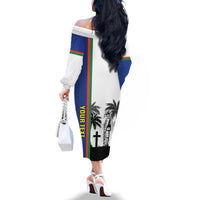 New Caledonia Armistice Day Family Matching Off The Shoulder Long Sleeve Dress and Hawaiian Shirt Lest We Forget Flag Style LT05 - Polynesian Pride