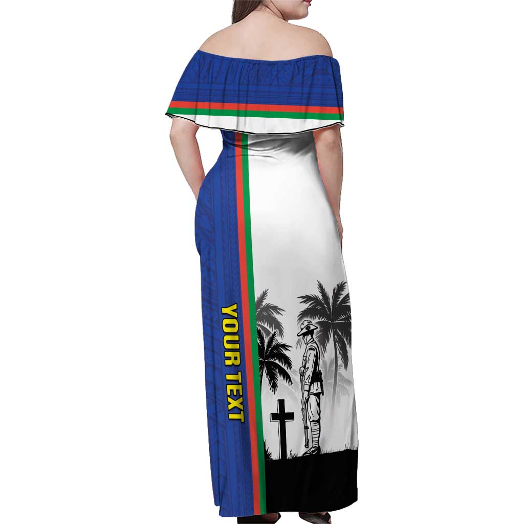 New Caledonia Armistice Day Family Matching Off Shoulder Maxi Dress and Hawaiian Shirt Lest We Forget Flag Style LT05 - Polynesian Pride