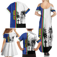 New Caledonia Armistice Day Family Matching Summer Maxi Dress and Hawaiian Shirt Lest We Forget Flag Style LT05 - Polynesian Pride