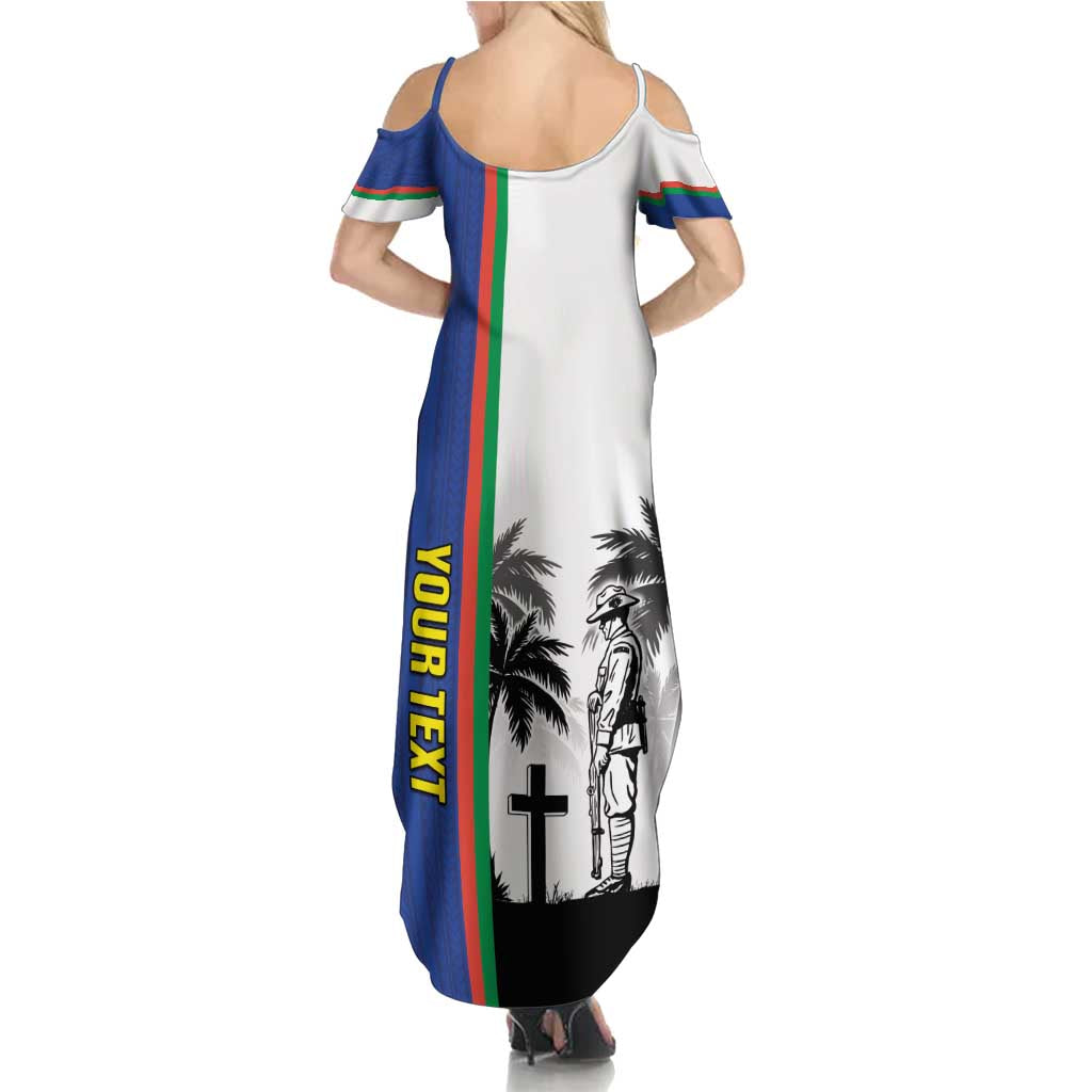 New Caledonia Armistice Day Family Matching Summer Maxi Dress and Hawaiian Shirt Lest We Forget Flag Style LT05 - Polynesian Pride