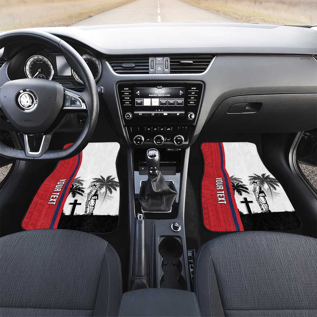 Wallis and Futuna Armistice Day Car Mats Lest We Forget Flag Style