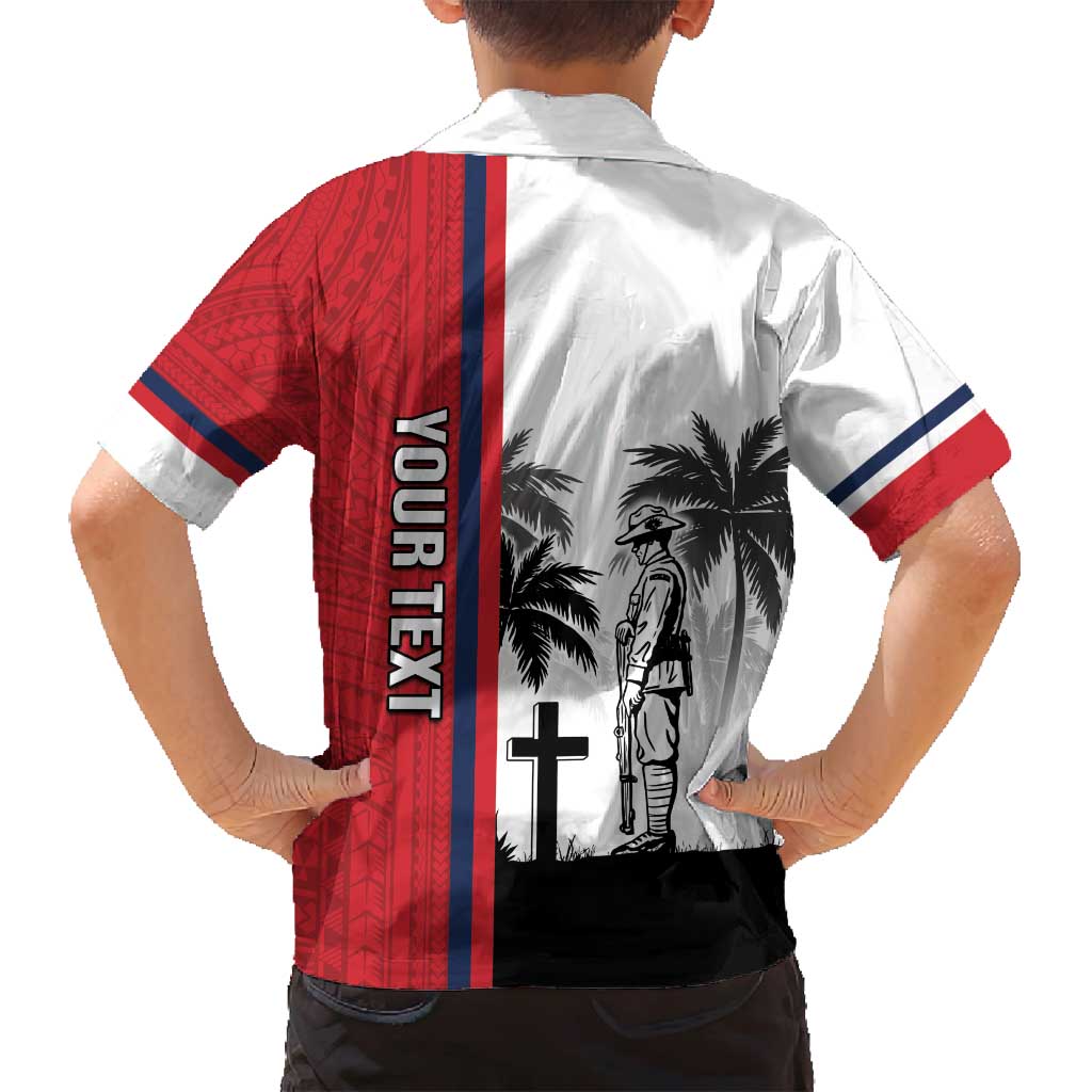 Wallis and Futuna Armistice Day Family Matching Long Sleeve Bodycon Dress and Hawaiian Shirt Lest We Forget Flag Style LT05 - Polynesian Pride