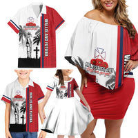 Wallis and Futuna Armistice Day Family Matching Off Shoulder Short Dress and Hawaiian Shirt Lest We Forget Flag Style LT05 - Polynesian Pride