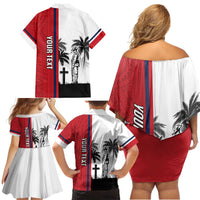 Wallis and Futuna Armistice Day Family Matching Off Shoulder Short Dress and Hawaiian Shirt Lest We Forget Flag Style LT05 - Polynesian Pride