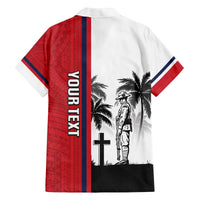 Wallis and Futuna Armistice Day Family Matching Off Shoulder Short Dress and Hawaiian Shirt Lest We Forget Flag Style LT05 - Polynesian Pride