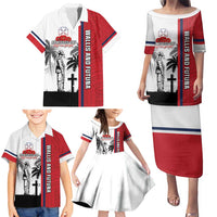 Wallis and Futuna Armistice Day Family Matching Puletasi and Hawaiian Shirt Lest We Forget Flag Style LT05 - Polynesian Pride