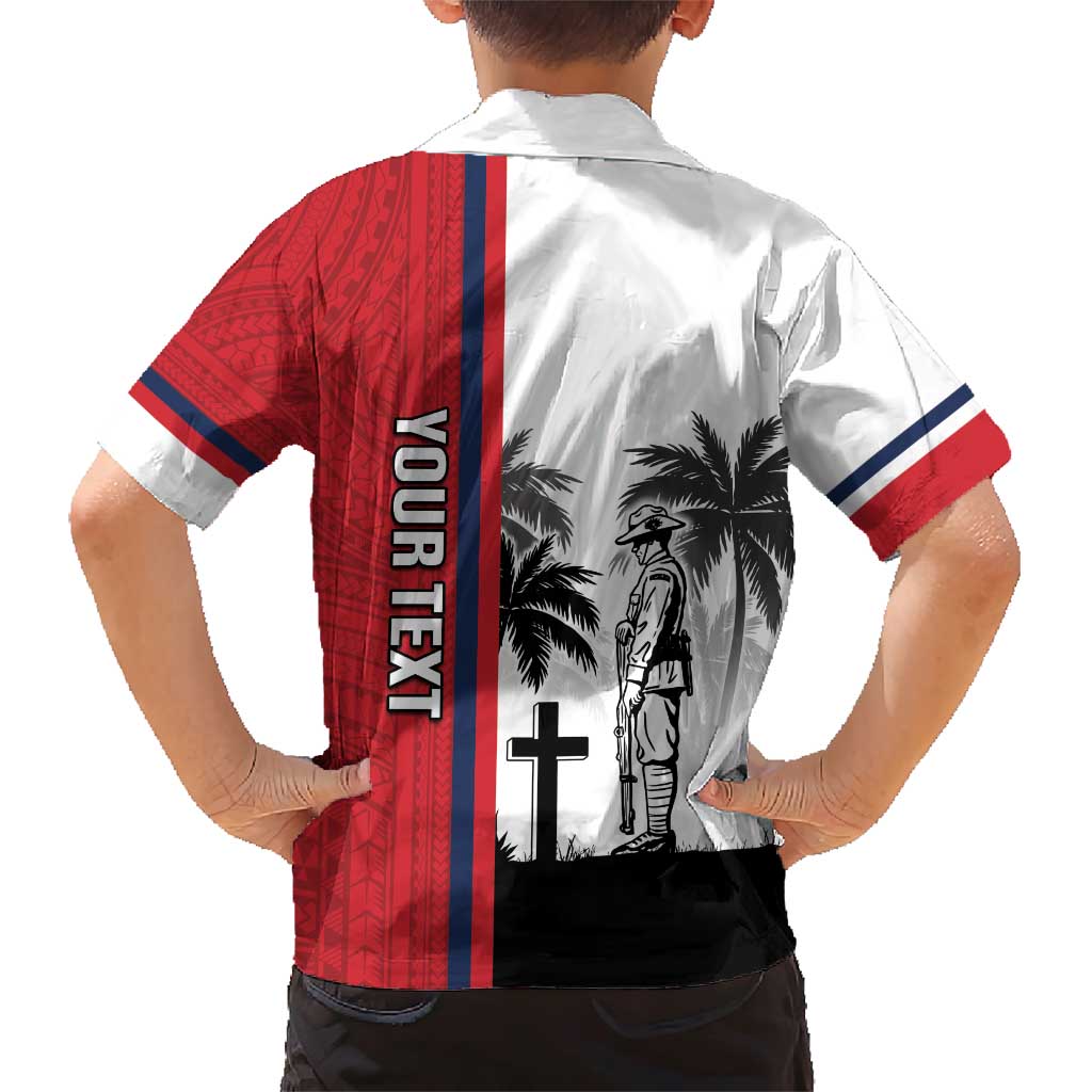 Wallis and Futuna Armistice Day Family Matching Short Sleeve Bodycon Dress and Hawaiian Shirt Lest We Forget Flag Style LT05 - Polynesian Pride