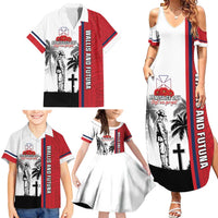 Wallis and Futuna Armistice Day Family Matching Summer Maxi Dress and Hawaiian Shirt Lest We Forget Flag Style LT05 - Polynesian Pride