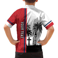 Wallis and Futuna Armistice Day Family Matching Tank Maxi Dress and Hawaiian Shirt Lest We Forget Flag Style LT05 - Polynesian Pride