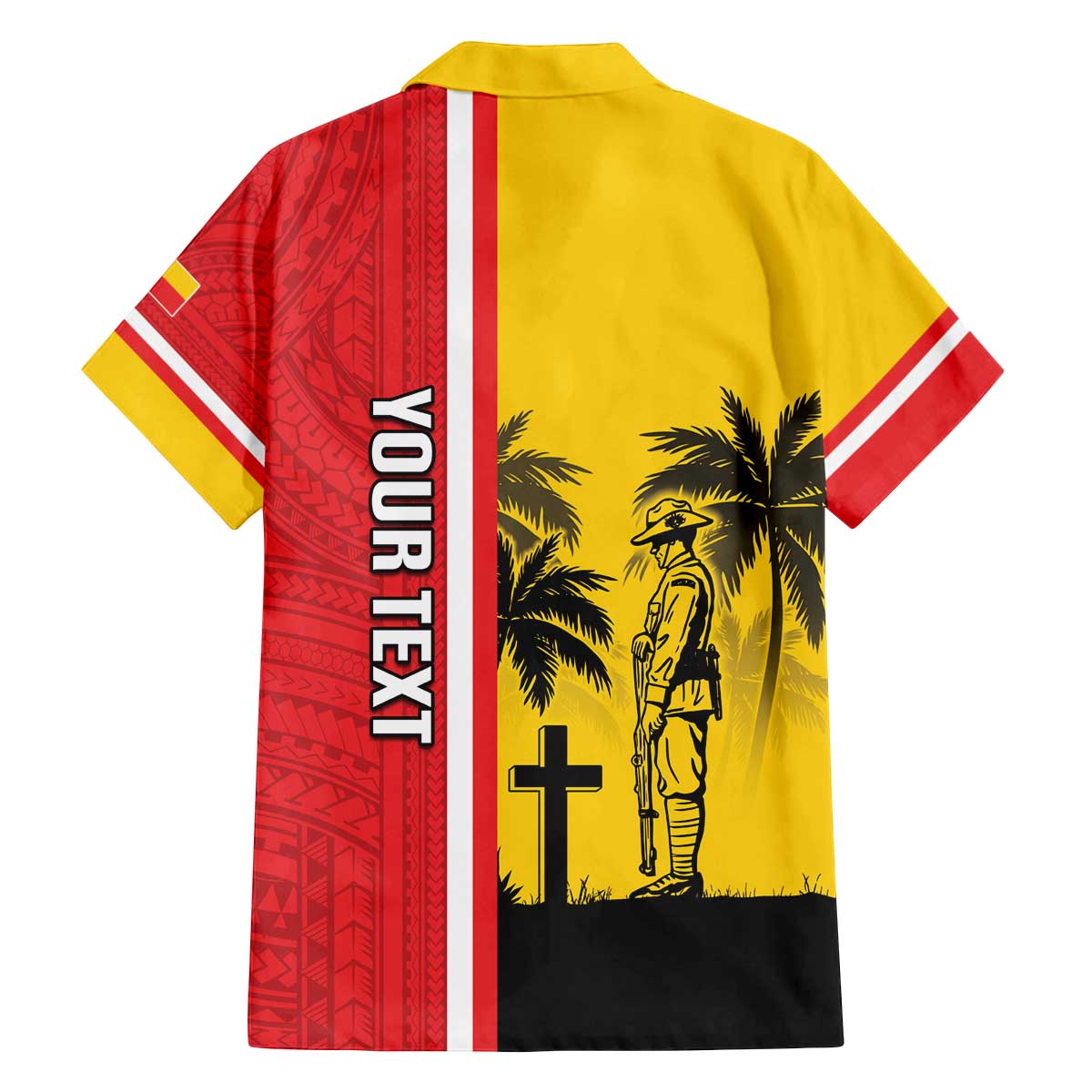Marquesas Islands Armistice Day Family Matching Off The Shoulder Long Sleeve Dress and Hawaiian Shirt Lest We Forget Flag Style LT05 - Polynesian Pride