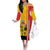 Marquesas Islands Armistice Day Family Matching Off The Shoulder Long Sleeve Dress and Hawaiian Shirt Lest We Forget Flag Style