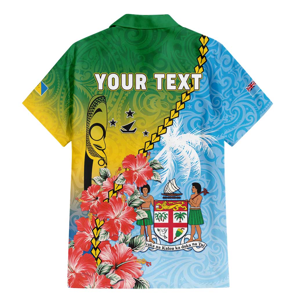 Personalised Malampa Fiji Day Family Matching Mermaid Dress and Hawaiian Shirt Tribal Pattern With Tropical Flowers LT05 - Polynesian Pride