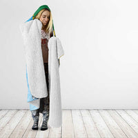 Malampa Fiji Day Hooded Blanket Tribal Pattern With Tropical Flowers - Polynesian Pride