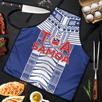 Rugby Toa Samoa Apron Samoan Tatau Blue Version LT05 Blue - Polynesian Pride