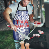 Rugby Toa Samoa Apron Samoan Tatau Blue Version LT05 - Polynesian Pride