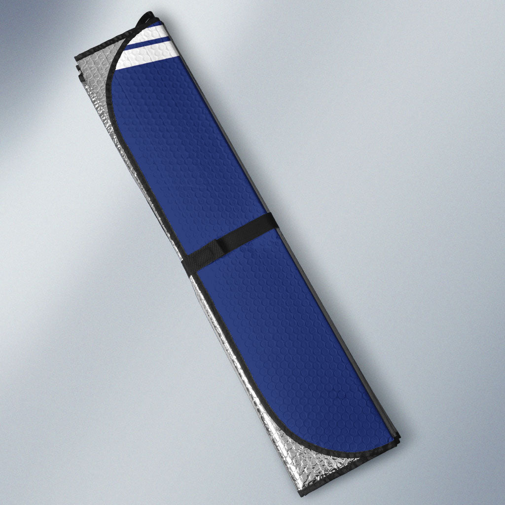 Rugby Toa Samoa Auto Sun Shade Samoan Tatau Blue Version LT05 - Polynesian Pride