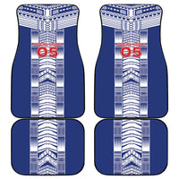 Custom Rugby Toa Samoa Car Mats Samoan Tatau Blue Version LT05 - Polynesian Pride