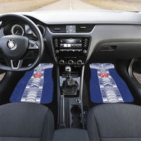 Custom Rugby Toa Samoa Car Mats Samoan Tatau Blue Version LT05 Set 2pcs - Front Blue - Polynesian Pride