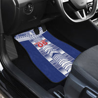 Custom Rugby Toa Samoa Car Mats Samoan Tatau Blue Version LT05 - Polynesian Pride