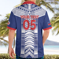 Custom Rugby Toa Samoa Hawaiian Shirt Samoan Tatau Blue Version LT05 - Polynesian Pride