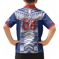 Custom Rugby Toa Samoa Hawaiian Shirt Samoan Tatau Blue Version LT05 - Polynesian Pride