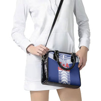 Rugby Toa Samoa Shoulder Handbag Samoan Tatau Blue Version LT05 - Polynesian Pride