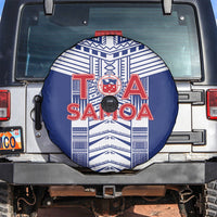 Rugby Toa Samoa Spare Tire Cover Samoan Tatau Blue Version LT05 Blue - Polynesian Pride