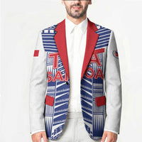 Custom Rugby Toa Samoa Blazer Samoan Tatau White Version LT05 - Polynesian Pride