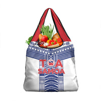 Rugby Toa Samoa Grocery Bag Samoan Tatau White Version LT05 1-pack One Size White - Polynesian Pride