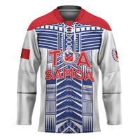 Custom Rugby Toa Samoa Hockey Jersey Samoan Tatau White Version LT05 Unisex White - Polynesian Pride