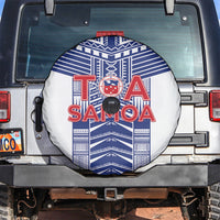 Rugby Toa Samoa Spare Tire Cover Samoan Tatau White Version LT05 White - Polynesian Pride