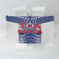 Rugby Toa Samoa Tablecloth Samoan Tatau White Version LT05 White - Polynesian Pride