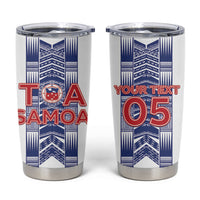 Custom Rugby Toa Samoa Tumbler Cup Samoan Tatau White Version LT05 White - Polynesian Pride